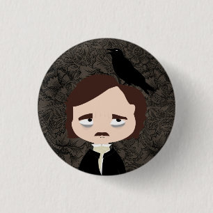 Badge Rond 2,50 Cm Edgar Allan Poe
