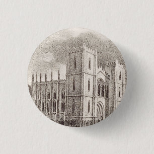 Badge Rond 2,50 Cm Église chrétienne médiévale