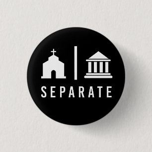 Badge Rond 2,50 Cm Église et État séparés