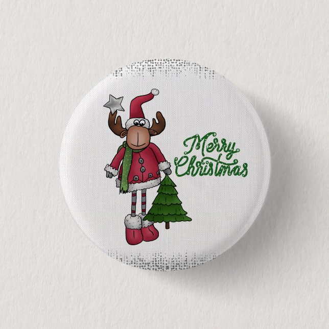 Badge Rond 2,50 Cm Elch (Devant)