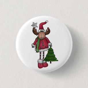 Badge Rond 2,50 Cm Elch