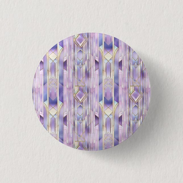 Badge Rond 2,50 Cm Élégance Lilac En Verre Tiré (Devant)