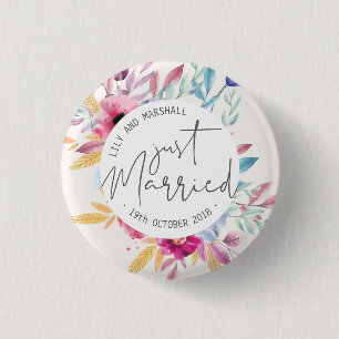 Badge Rond 2,50 Cm Élégant Mariage marié   Bouton d'épingle