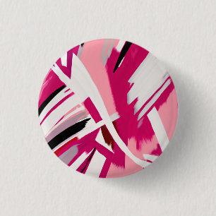 Badge Rond 2,50 Cm Élégant rose et blanc motif