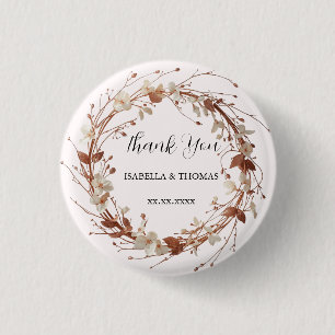 Badge Rond 2,50 Cm Élégante aquarelle rose or Daisy Floral Botanica