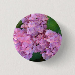 Badge Rond 2,50 Cm Élégante et rustique Hortensia Hydrangea macrophyl