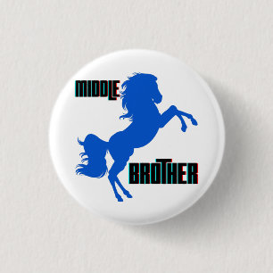 Badge Rond 2,50 Cm Élevage du cheval du frère moyen