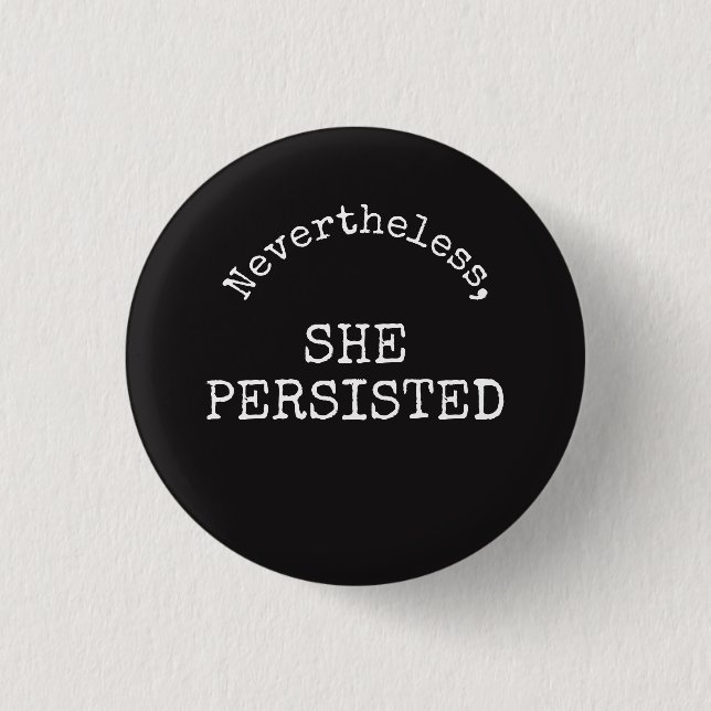 Badge Rond 2,50 Cm Elle a persisté bouton (Devant)