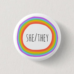 Badge Rond 2,50 Cm ELLE/ELLES Prononononononononononononononononour a