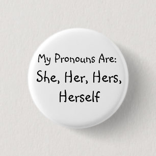 Badge Rond 2,50 Cm "Elle" insigne de pronom