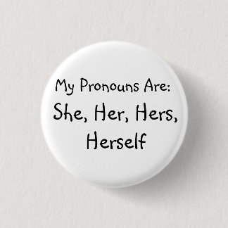 Badge Rond 2,50 Cm "Elle" insigne de pronom