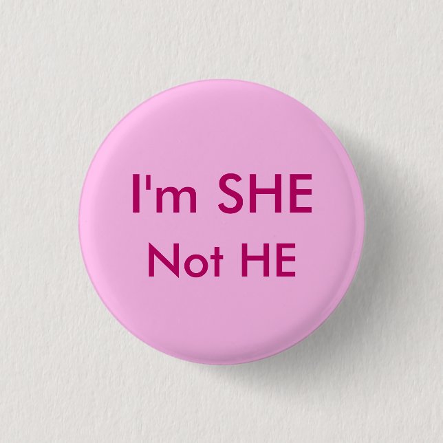 Badge Rond 2,50 Cm ELLE pas IL (Devant)