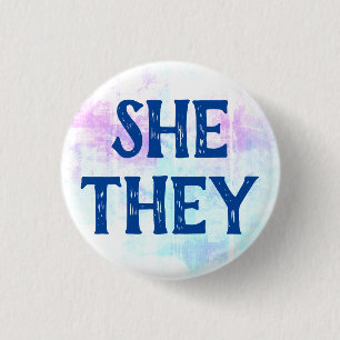 Badge Rond 2,50 Cm Elle Pronounes