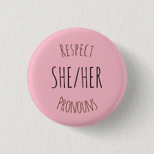 Badge Rond 2,50 Cm Elle/ses pronoms de respect