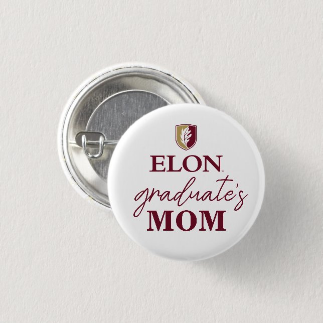 Badge Rond 2,50 Cm Elon | Maman du diplômé (Devant & derrière)