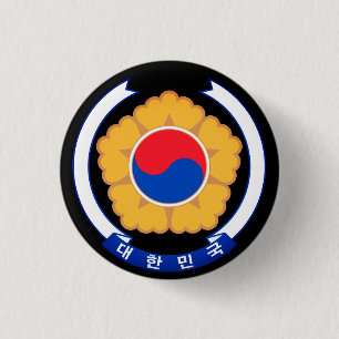 Badge Rond 2,50 Cm Emblème de la République de Corée