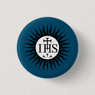 Badge Rond 2,50 Cm Emblème de la Société de Jésus
