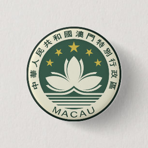 Badge Rond 2,50 Cm Emblème de Macao