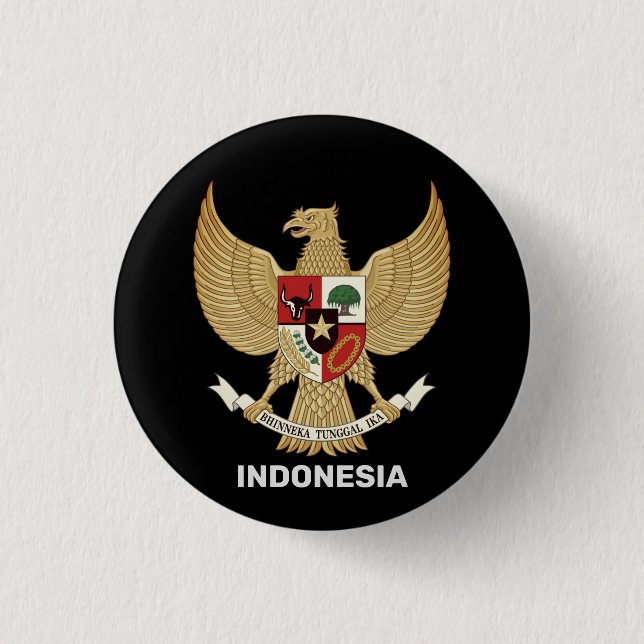 Badge Rond 2,50 Cm Emblème national indonésien (Devant)