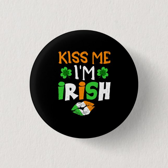 Badge Rond 2,50 Cm Embrasse-moi i_m irish (Devant)