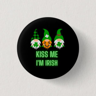 Badge Rond 2,50 Cm Embrassez-Moi Je Suis Irlandais Saint-Patrick Gnom