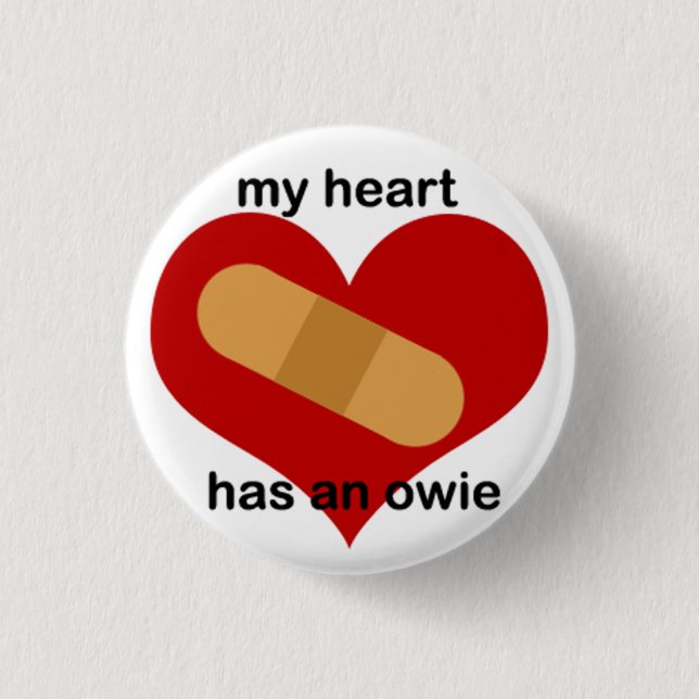 Badge Rond 2,50 Cm Emo au coeur (Devant)