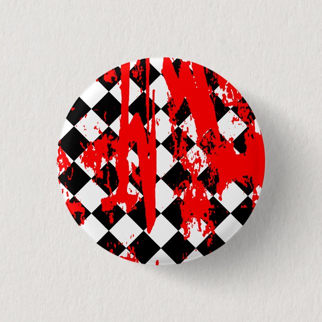 Badge Rond 2,50 Cm Emo Jacquard Paint Splatter (Devant)