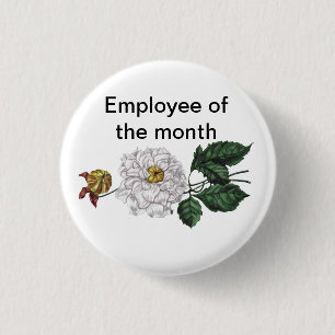 Badge Rond 2,50 Cm Employé du mois personnalisable