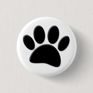 Badge Rond 2,50 Cm Empreinte de chien