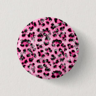 Badge Rond 2,50 Cm Empreinte de léopard