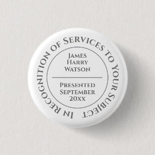 Badge Rond 2,50 Cm En reconnaissance des services rendus à quelque ch