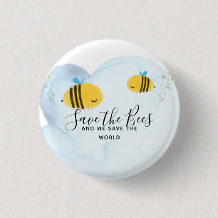 Badge Rond 2,50 Cm Enregistrer Les Abeilles Citations Personnalisées 