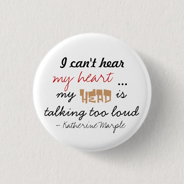 Badge Rond 2,50 Cm Entendez mon coeur (Devant)