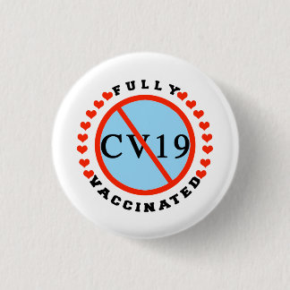 Badge Rond 2,50 Cm Entièrement vacciné