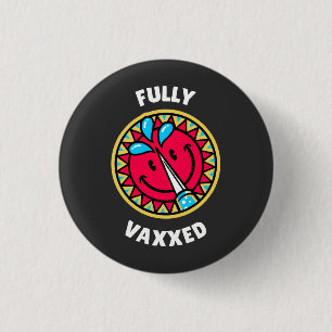 Badge Rond 2,50 Cm Entièrement vacciné 
