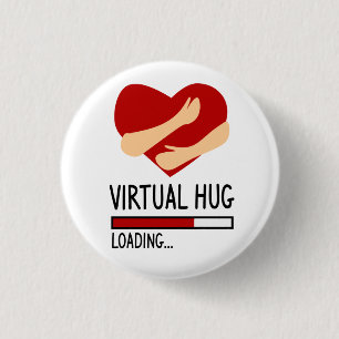 Badge Rond 2,50 Cm Envoi d'un Hug virtuel