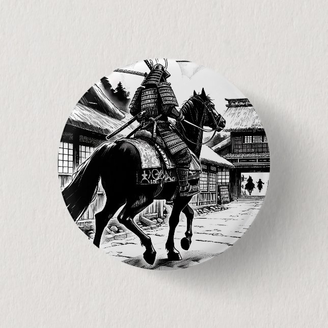 Badge Rond 2,50 Cm Epic Samurai Rider Manga Art Imprimer (Devant)