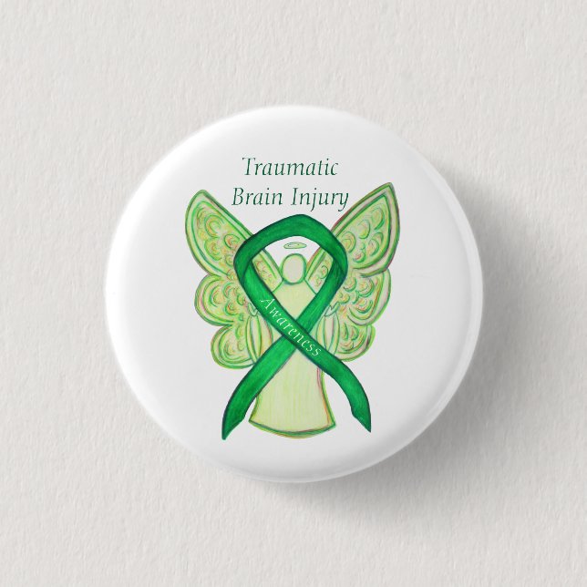 Badge Rond 2,50 Cm Épingle à ruban de sensibilisation aux traumatisme (Devant)