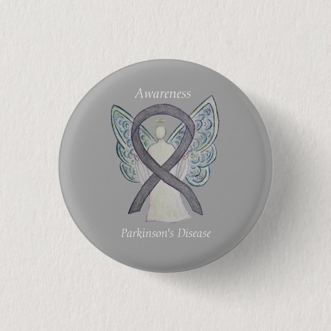 Badge Rond 2,50 Cm Épingle d'art du ruban de sensibilisation à la mal (Devant)