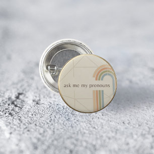 Badge Rond 2,50 Cm Épingle de fierté LGBTQ Minimaliste Demandez mes p