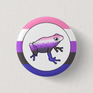 Badge Rond 2,50 Cm Épingle de grenouille Genderfluide
