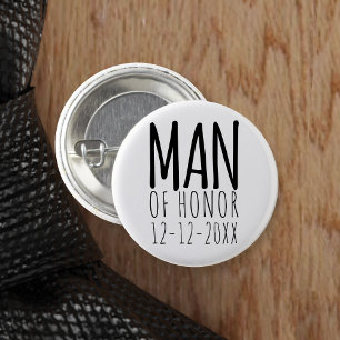 Badge Rond 2,50 Cm Épingle de mariage pour homme d'honneur moderne