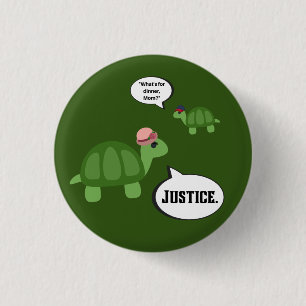 Badge Rond 2,50 Cm Épingle de tortue de justice