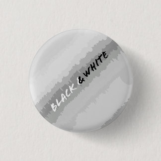 Badge Rond 2,50 Cm Epingle noire et blanche/