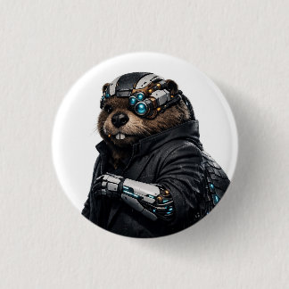 Badge Rond 2,50 Cm Épinglette Byte Beaver