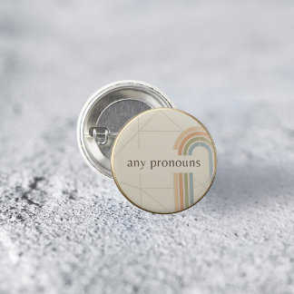 Badge Rond 2,50 Cm Épinglette de fierté LGBTQ de pronoms quelconques