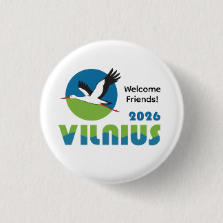 Badge Rond 2,50 Cm Épinglette de la Convention internationale de Litu