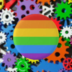 Badge Rond 2,50 Cm Épinglez avec fierté : Drapeau arc-en-ciel