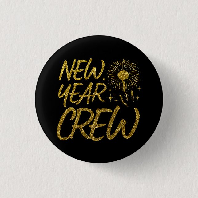 Badge Rond 2,50 Cm Équipage du nouvel an (Devant)
