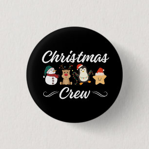Badge Rond 2,50 Cm Équipe de Noël
